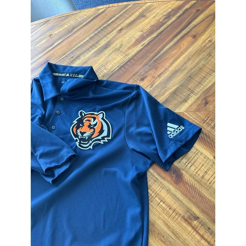 Adidas Detroit Tigers MLB Performance Polo Shirt Men’s XL Navy Blue Embroidered